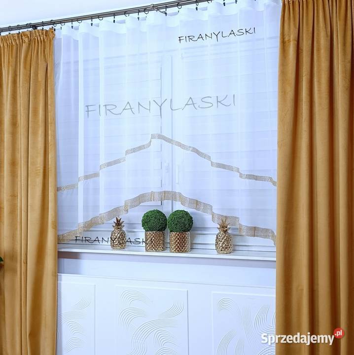Firana 400x150 FIRANY firanki złote cyrkonie Firany Myślenice