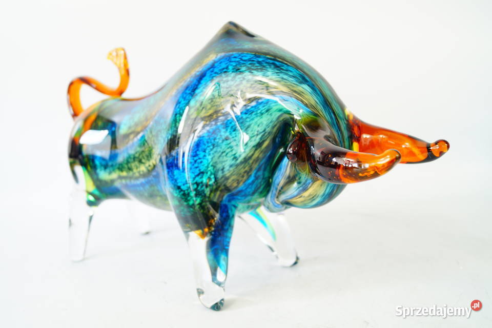 Figura szklana Murano style Byk byczek Wall wielkopolskie Gizałki