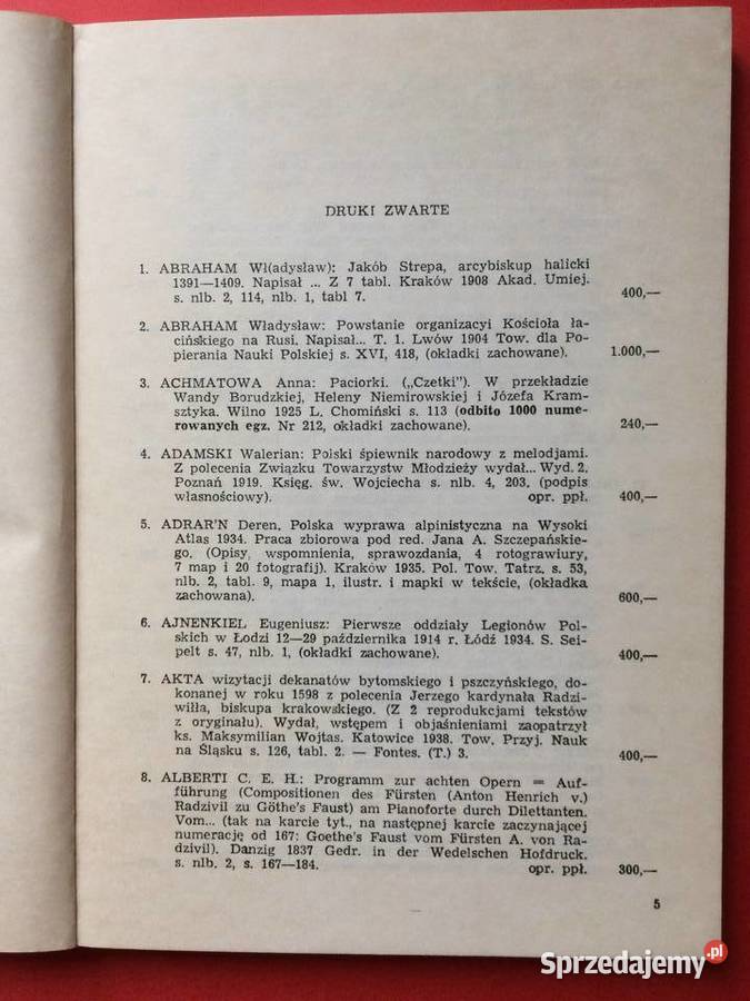 2618 Katalog Książek Poszukiwanych Z Cenami Szczecin sprzedam