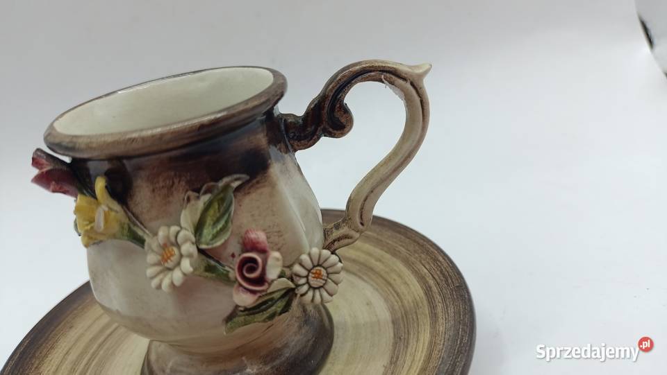 Mini filiżanka i spodek porcelana włoska lubelskie