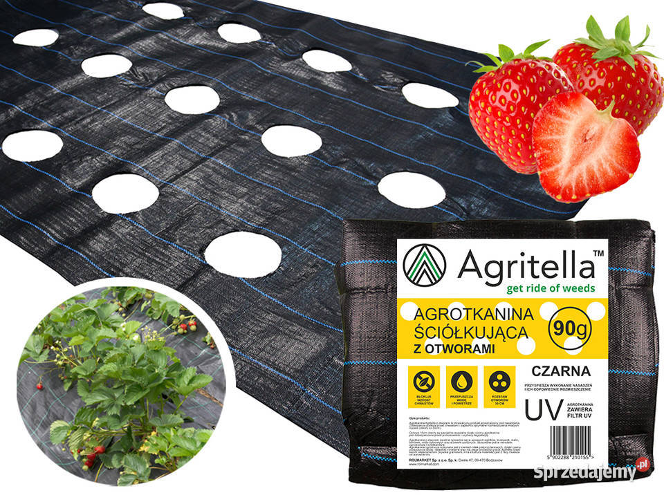 Agrotkanina OTWORY pod TRUSKAWKI sadzonki 08x20m Cieśle