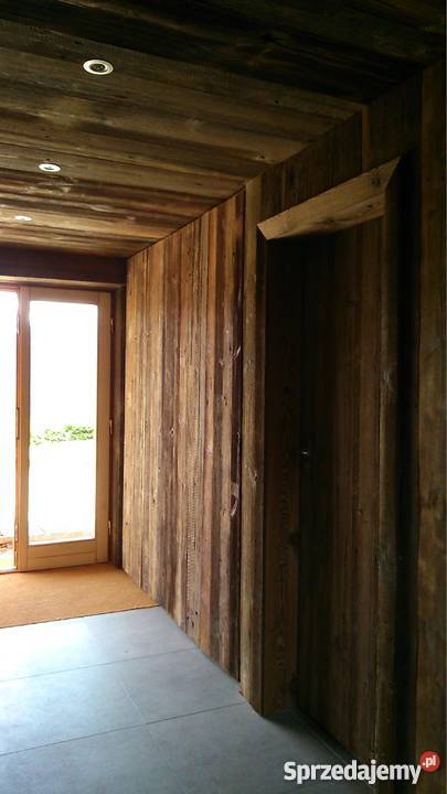 Piękna stara brązowa deska na ścianę Alldeco Ściany i elewacje