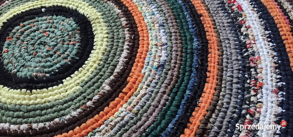 Dywan okrągły 152 rękodzieło zero waste 152m Łódź sprzedam