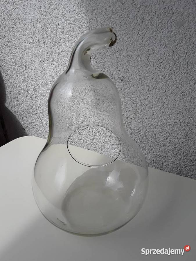 Szklany wazonsłój w kształcie gruszki przezroczysty Warszawa