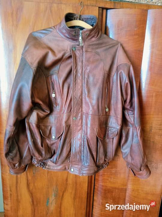 Klasyczna Kurtka Skórzana ELAZAR LEATHER Rozmiar Kurtki i płaszcze Ruda Śląska