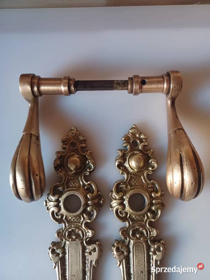 Mosiężne pałacowe klamki i szyldy Poznań