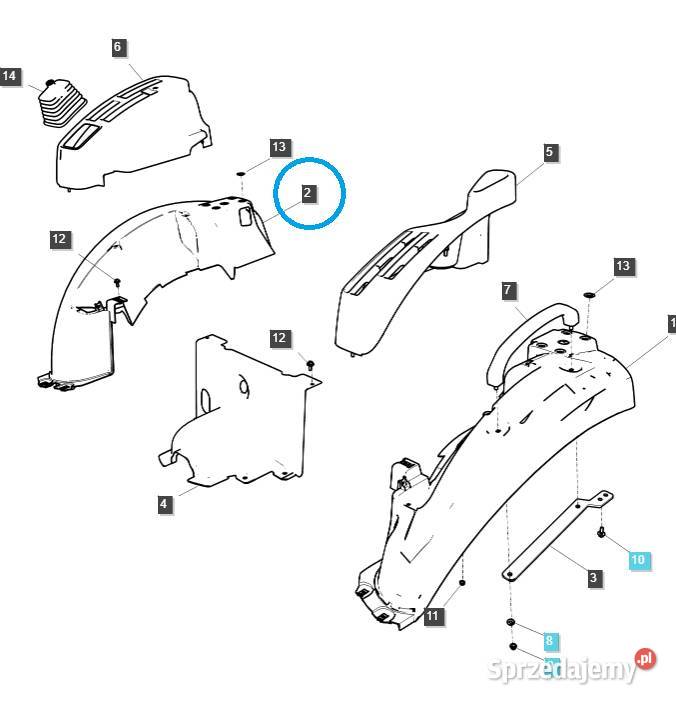 Prawy błotnik G870 LS Tractor 40292182 Tajęcina sprzedam