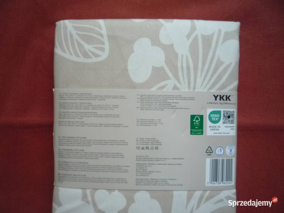 Smukee nowa beżowa pościel satynowa mikrowłókno Szczecin