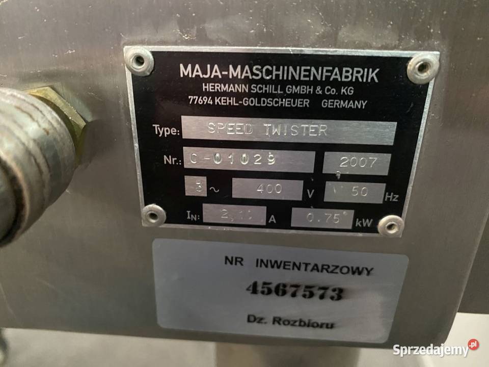 Maja SPEED TWISTER zawijarka do boczków na Sosnowiec