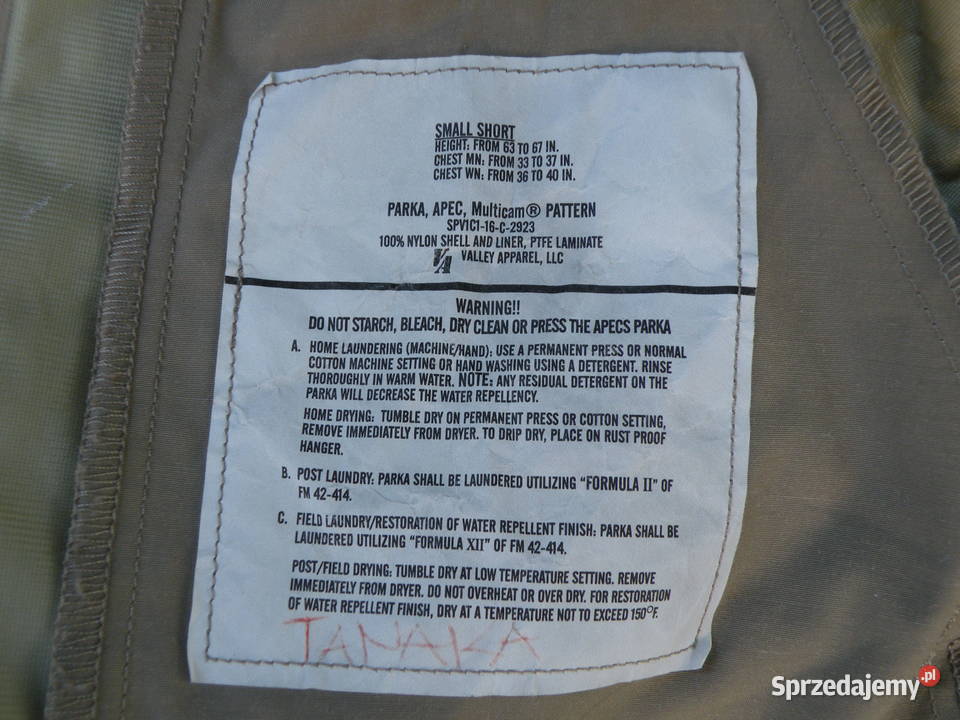 Parka APEC goretex multicam small short Wrocław