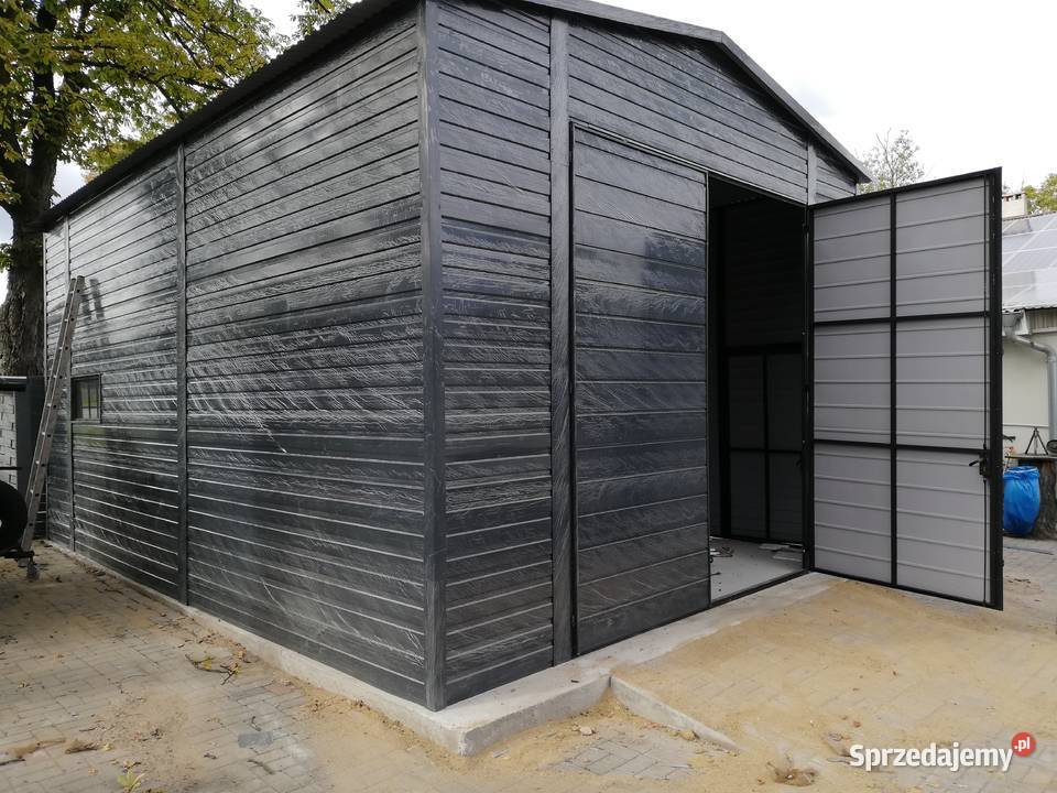 Ocynkowany Garaż Blaszany Dwuspadowy OCYNK Wiata Kutno