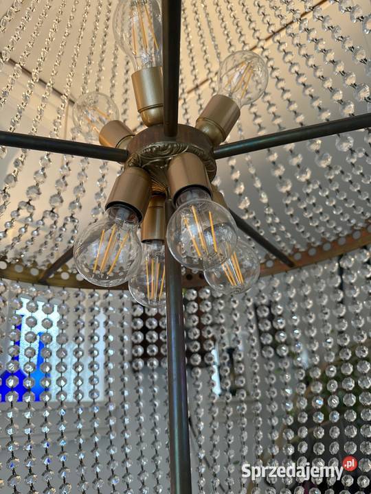 Ogromny kryształowy żyrandol tulipan 16080 Bystrzyca Kłodzka