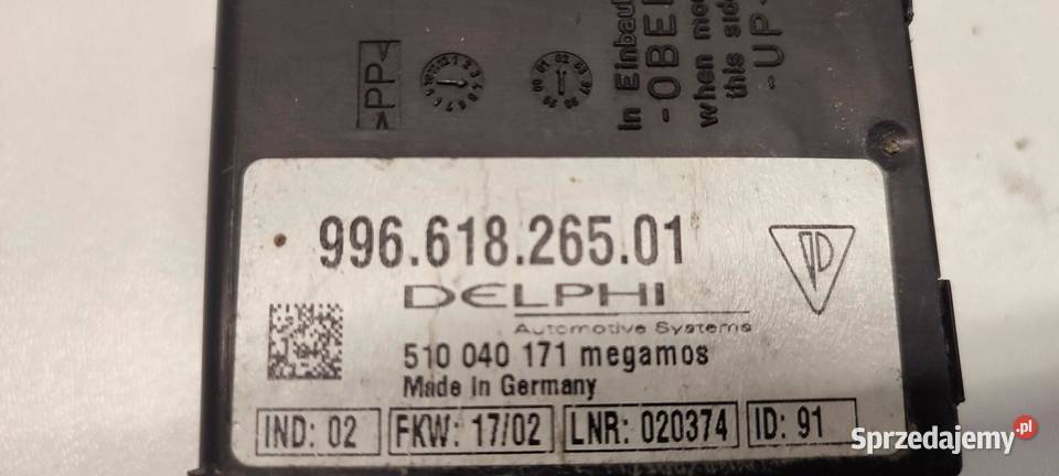 PORSCHE BOXSTER 986 MODUŁ ALARMU 99661826501 osobowe