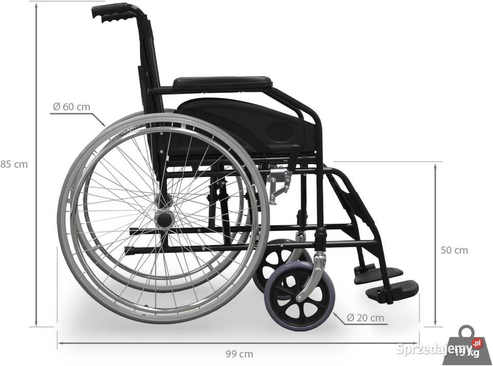 Składany wózek inwalidzki ze stali Wellcore podkarpackie