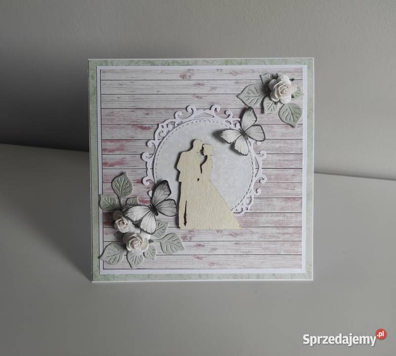 Kartka okolicznościowa ręcznie robiona na ślub