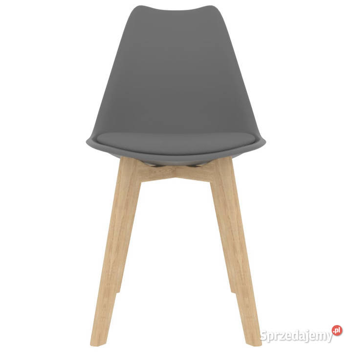 Krzesła stołowe 2 szare plastikowe WM244785 Warszawa