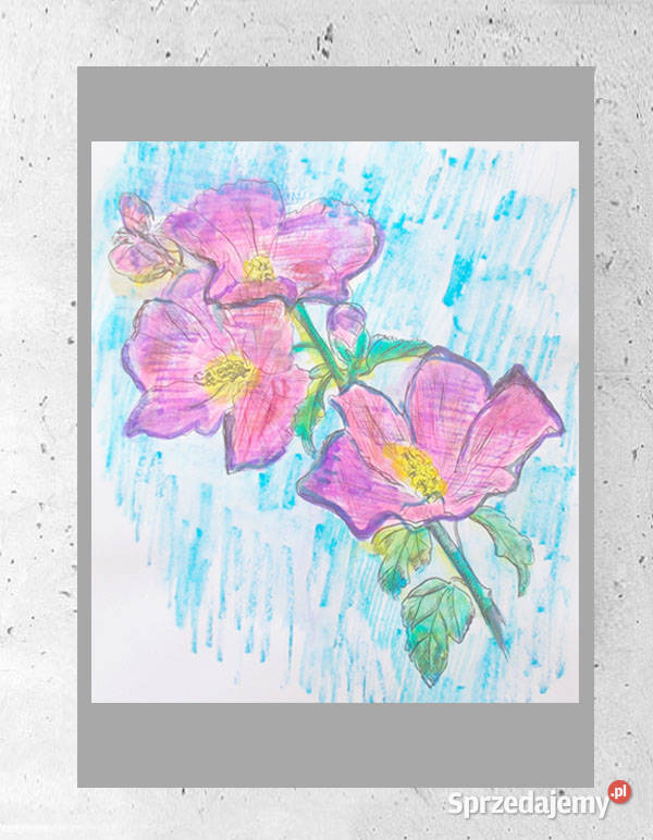 kwiatki obrazek A4 mały plakat z kwiatami Olsztyn