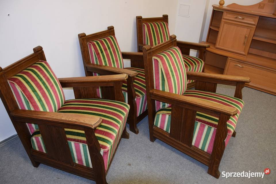 fotele dębowe 4 sztuki super stan Olsztyn