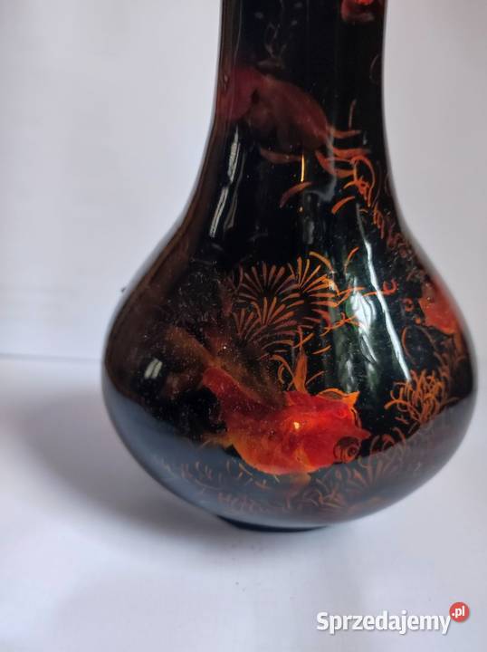 złote rybki wazon flakon z laki retro vintage Dom i Ogród Kielce