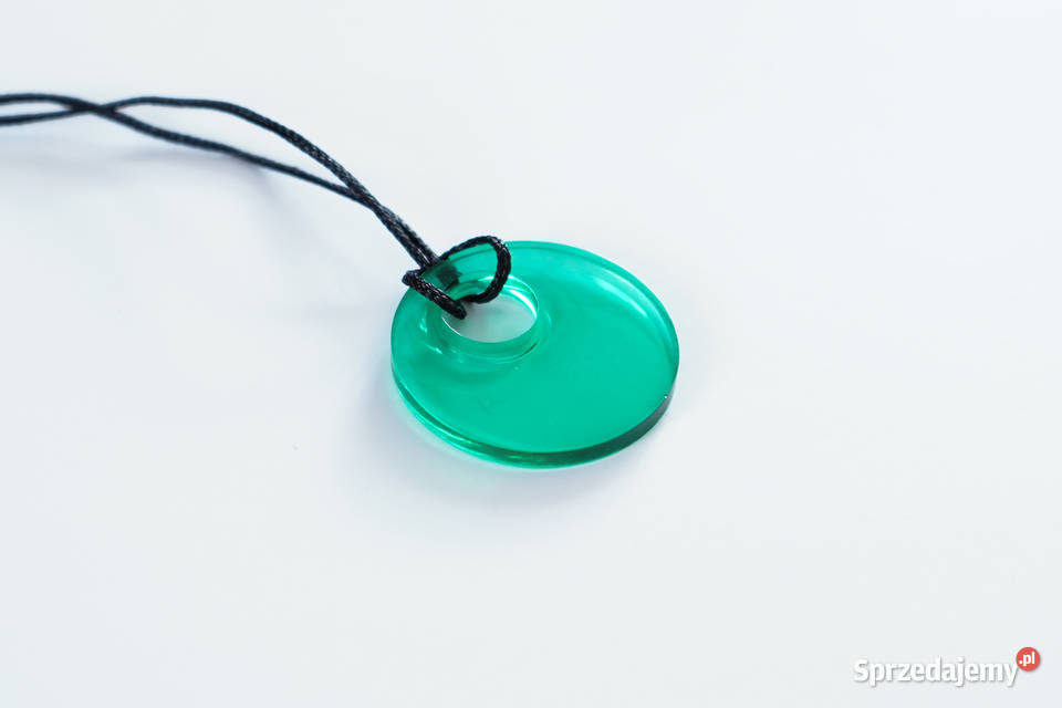 Okrągły zielony wisiorek z żywicy epoksydowej Warszawa