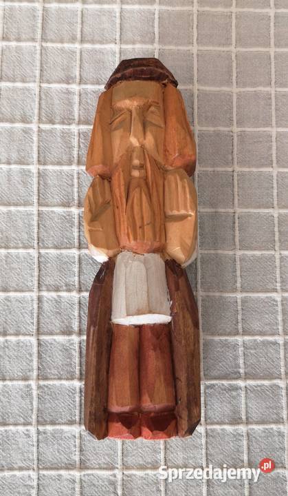 Stara rzeźba ludowa chłopa Katowice