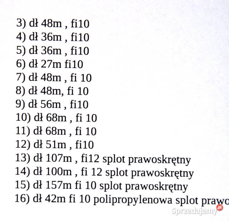 Lina Polipropylenowa lubelskie Ostrów Lubelski sprzedam