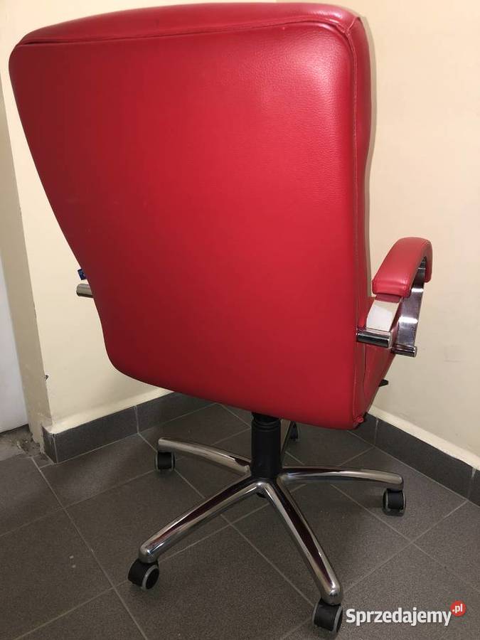 Dwa fotele biurowe regulowane skórzane Kraków