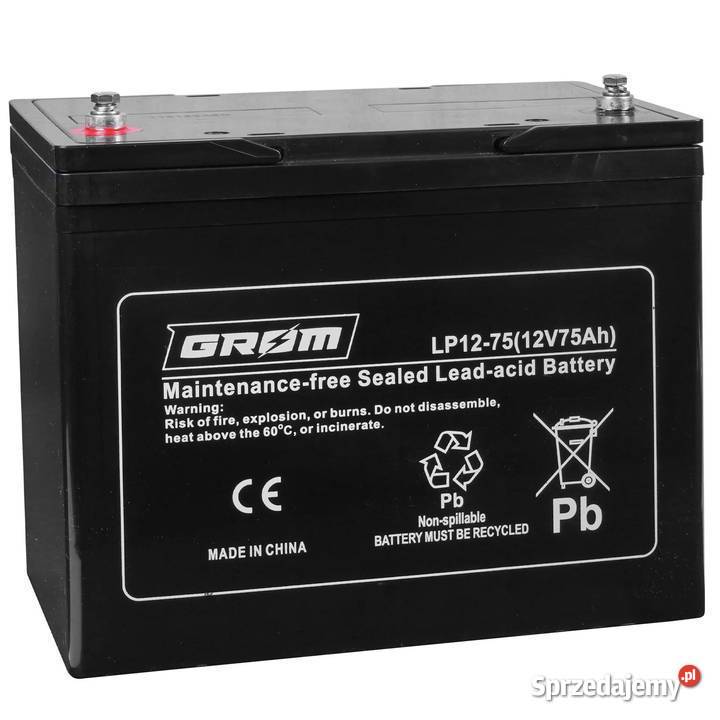 Akumulator żelowy GROM 12V 75Ah LP1275