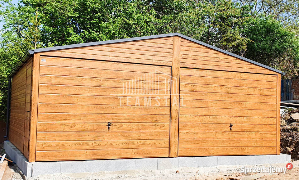 GARAŻ BLASZANY 6m x 7m dwuspad 2x Brama okno 42m2