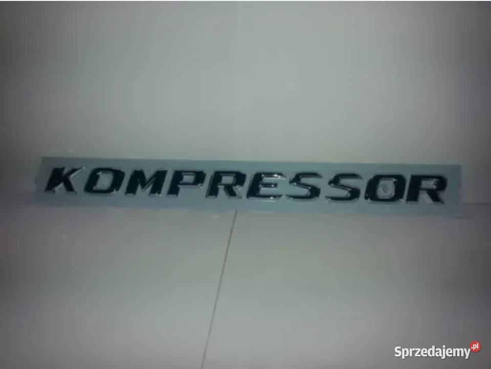 Nowy emblemat znaczek KOMPRESSOR czarny srebrny Zamość