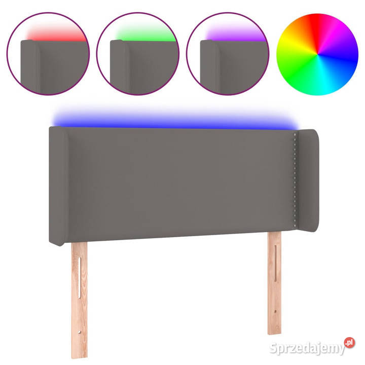 Zagłówek do łóżka z LED szary 93x16x7888 Warszawa