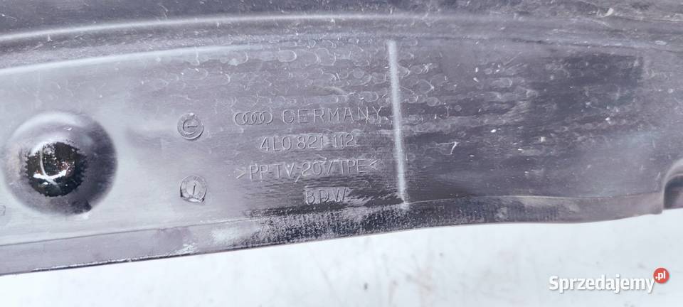 WYGŁUSZENIE BŁOTNIKA PRAWE AUDI Q7 4L0821112 osobowe śląskie Przystajń