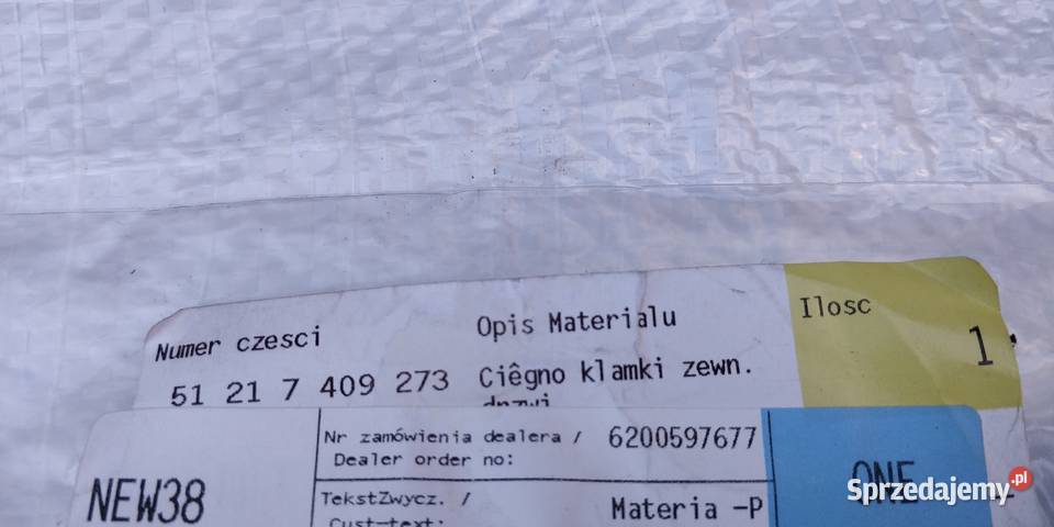 NOWA Linka klamki BMW X3 G01 Karoseria Ostrów Wielkopolski