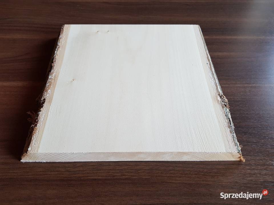 Deska lipowa z korą 25x175x25 rzeźba ikony Łódź
