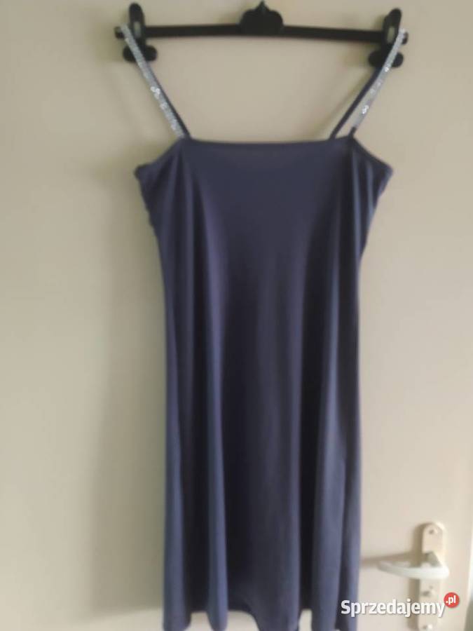 Cudna nowa szara mini sukienka z cekinami HM