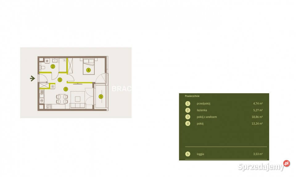 sprzedaży mieszkania 4212m2 2 pokojowe Kraków