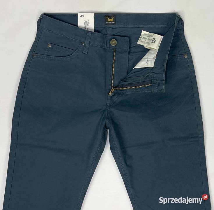 Spodnie męskie Lee Rider Slim Navy W32 L32 Odzież codzienna Częstochowa