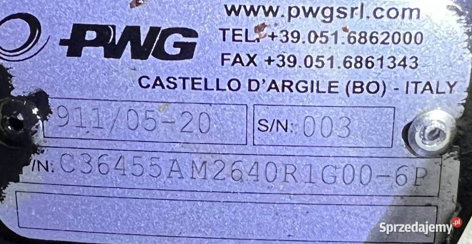 PWG C34640AM2640R1GIMRG C346 pompa hydrauliczna Poznań sprzedam