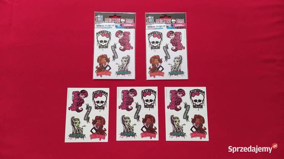 Tatuaże Monster High NOWE DUŻA ILOŚĆ Rabat Olkusz sprzedam