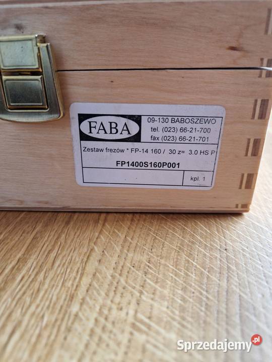 Zestaw frezów profilowanych nasadzanych do Wierzchowisko