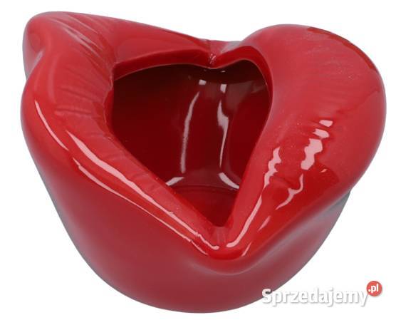 Duża Popielniczka w Kształcie Czerwonych Ust Ostrowy nad Okszą