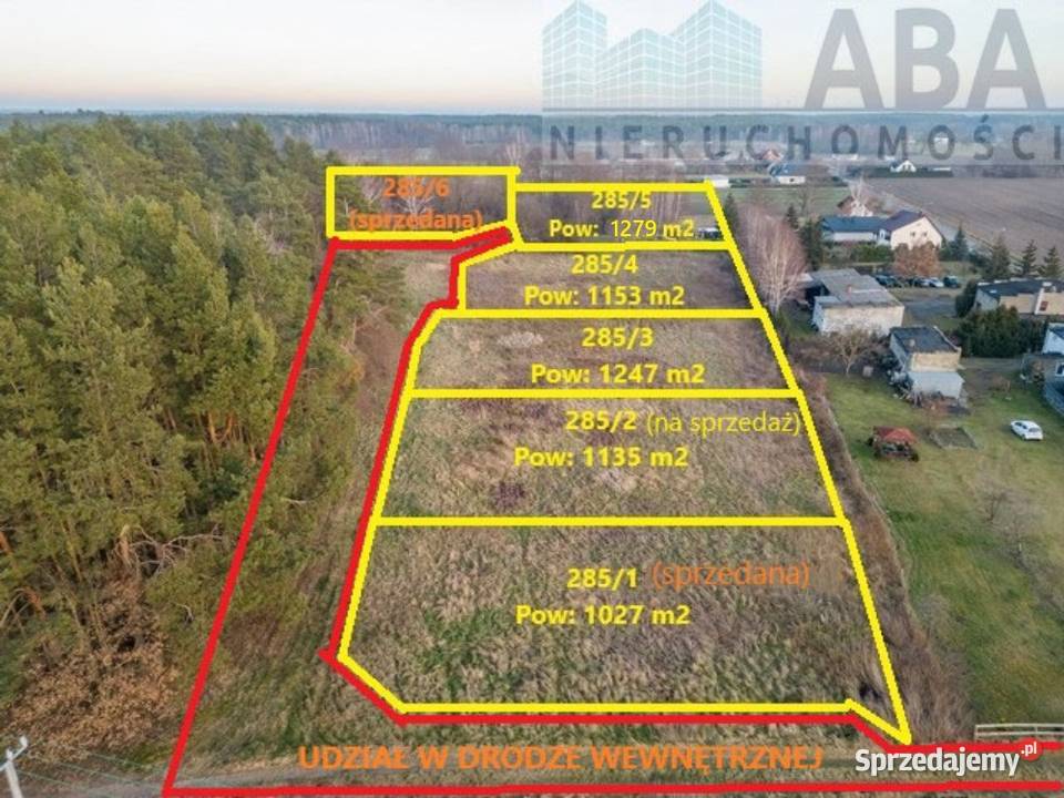 Działki budowlane w atrakcyjnym miejscu lesie 1135m2