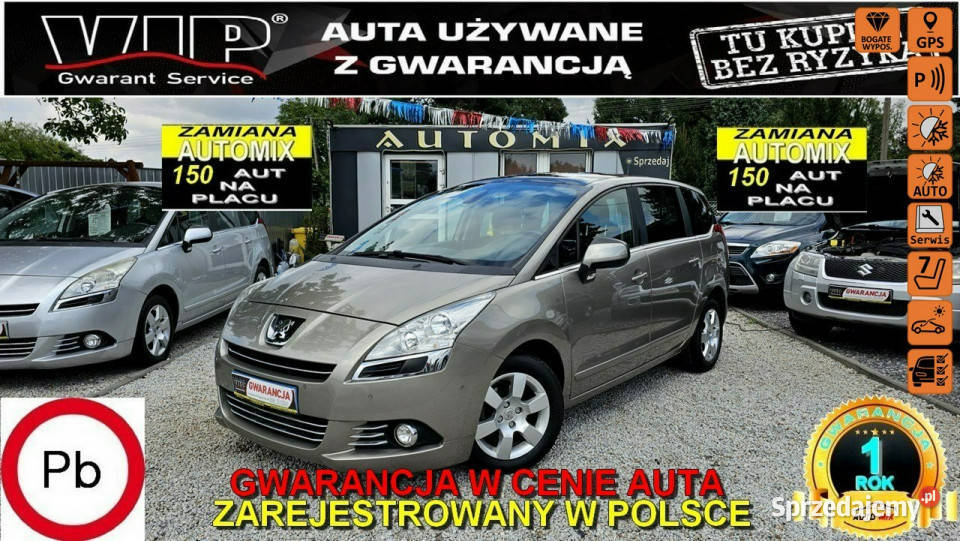 Peugeot 5008 Navi Panorama Head Up 120 16 benz klimatyzacja Świdnica
