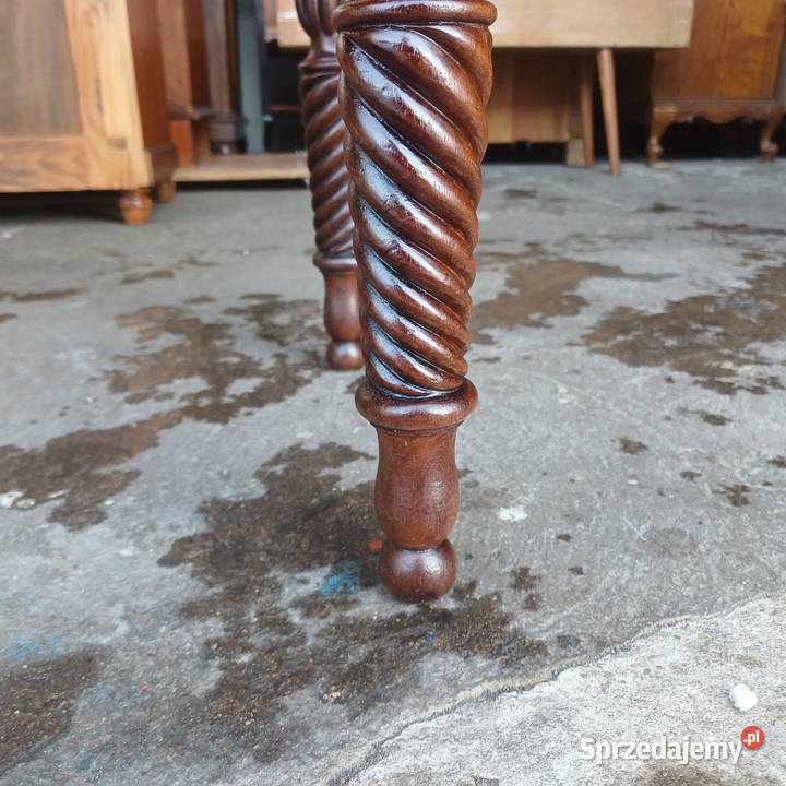 Orzechowe Biurko Sekretarzyk Biedermeier wielkopolskie Suchorzew