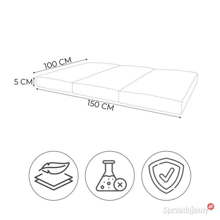 materac gimnastyczny 1501005 trzyczęściowy