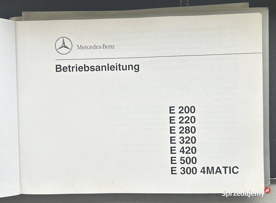 Instrukcje obsługi Mercedes W124 Starowa Góra