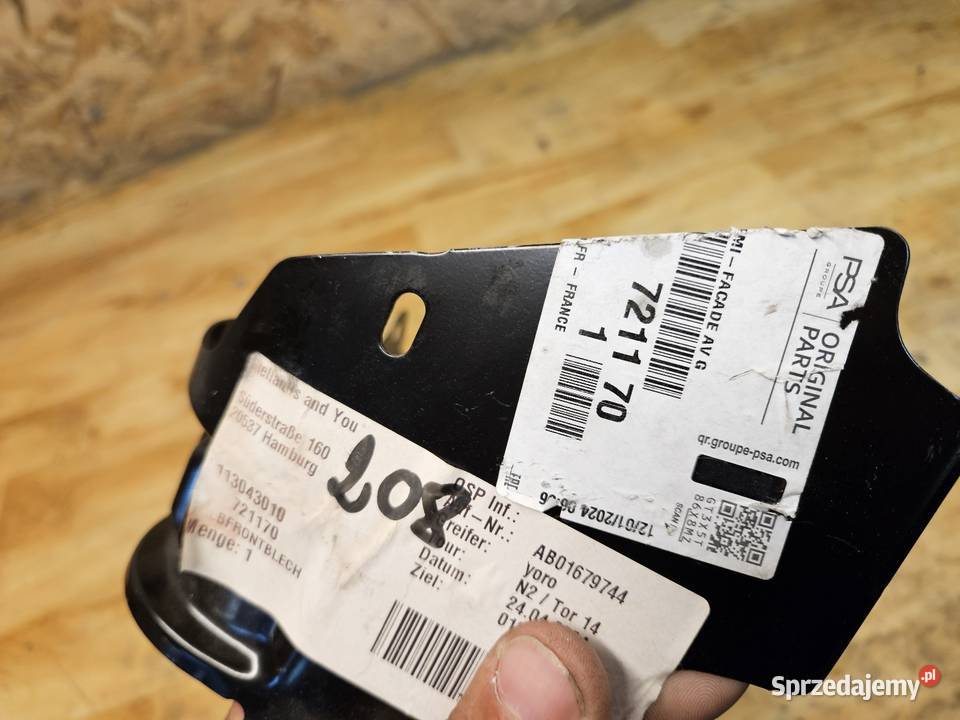 208 2008 C3 DS3 WSPORNIK LEWY MOCOWANIE LEWE Międzychód