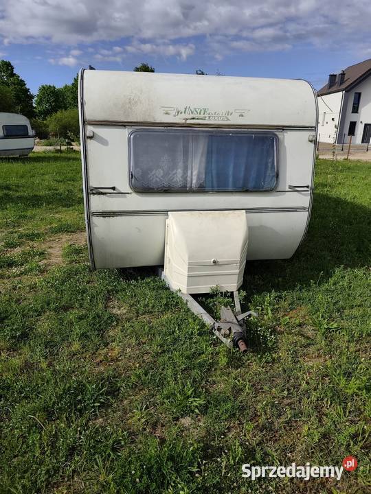 Przyczepa kempingowa bez dokumentów na działkę Mrągowo