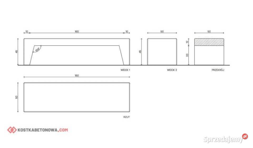 Siedzisko Ławka Betonowa Contra wielokolorowy dolnośląskie Wrocław