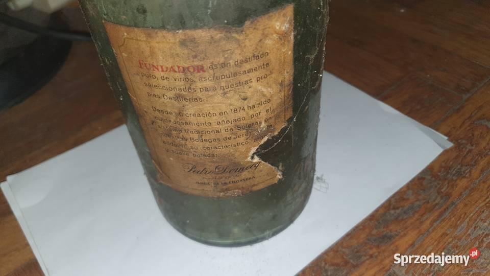 Stara butelka wielka hiszpańska brandy 1974 r mazowieckie sprzedam